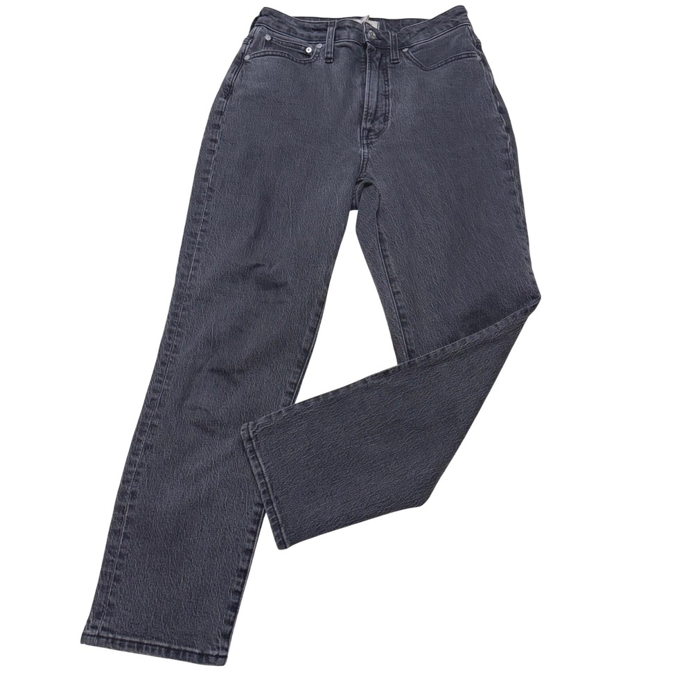 Madewell curvy perfect vintage classic straight leg jeans charcoal gray‎ size 27